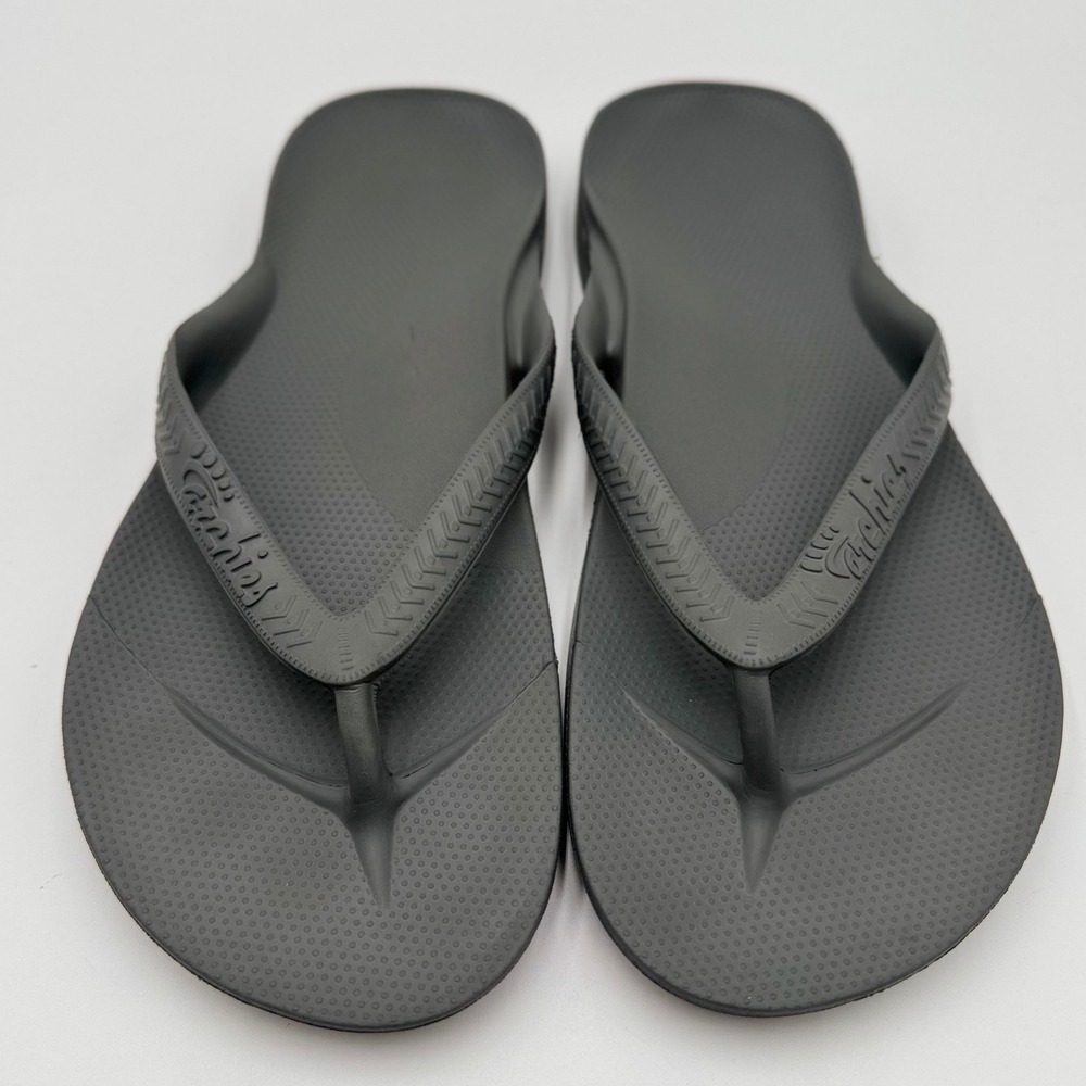 Archies Arch Support Flip Flops Womens US 10 Mens 9 Gray Neutral Unisex Summer - Picture 10 of 13